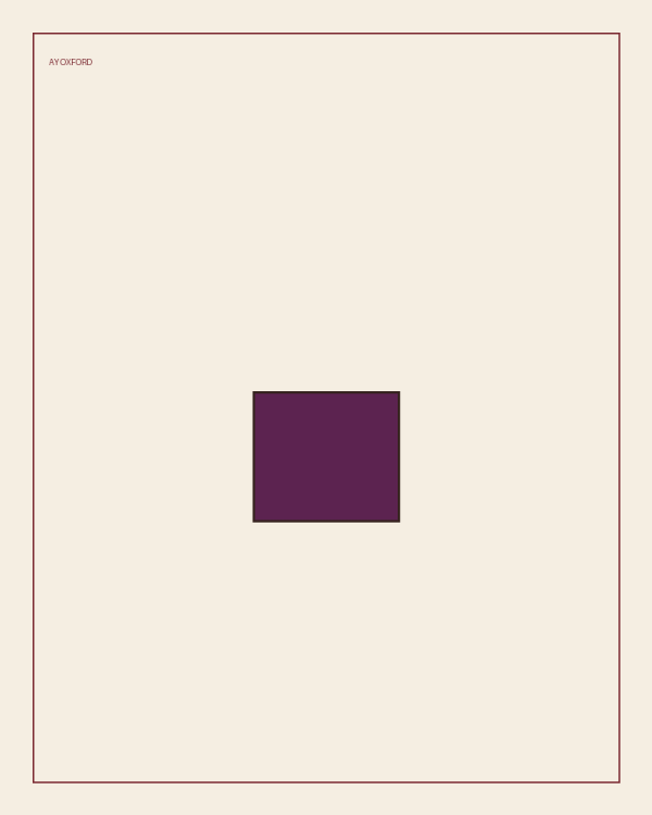 Illustrated serve for the Bodleian Bramble: a short glass of dark purple cocktail over crushed ice on a warm parchment background.