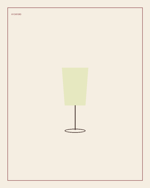 Illustrated serve for Loire Sauvignon Blanc: a white wine glass holding a pale straw pour on a warm parchment background.