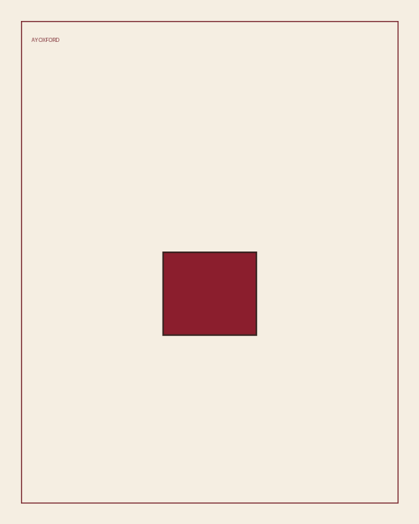 Illustrated serve for the Marston Negroni: a short rocks glass of red-orange cocktail over a large ice cube on a warm parchment background.