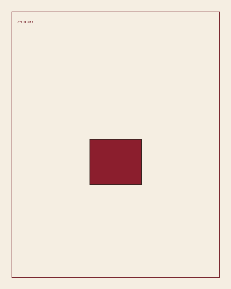 Illustrated serve for the Marston Negroni: a short rocks glass of red-orange cocktail over a large ice cube on a warm parchment background.