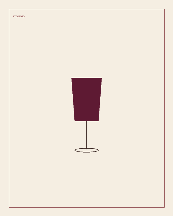 Illustrated serve for Mendoza Malbec: a wide red wine glass holding a deep purple pour on a warm parchment background.