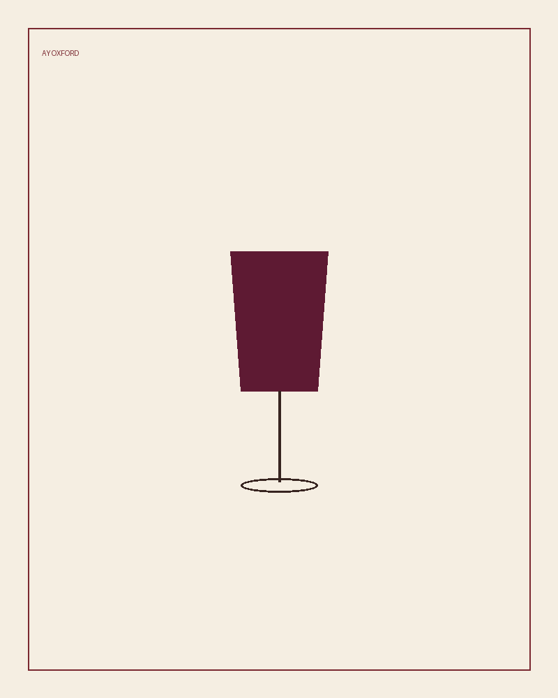 Illustrated serve for Mendoza Malbec: a wide red wine glass holding a deep purple pour on a warm parchment background.