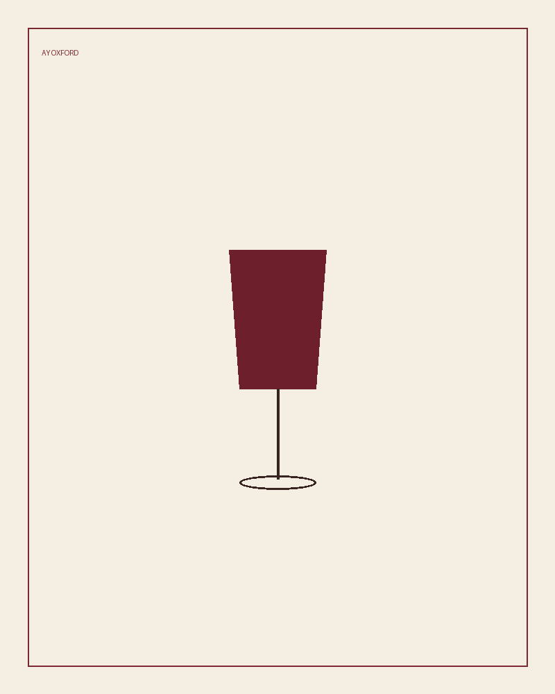 Illustrated serve for Rioja Crianza: a red wine glass holding a garnet pour on a warm parchment background.